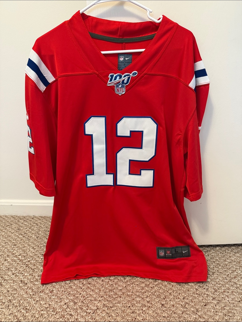 NFL Brady Jersey with 100th Season Patch